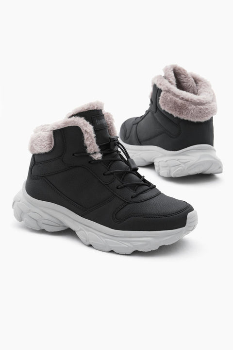 Tonny Black Kids Black Fur Inside Boots | Tonny Black In Lebanon