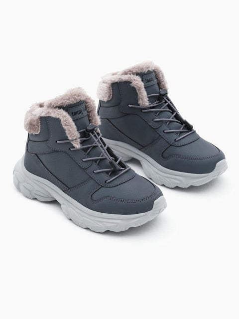Tonny Black Kids Dark Grey Fur Inside Boots | Tonny Black In Lebanon