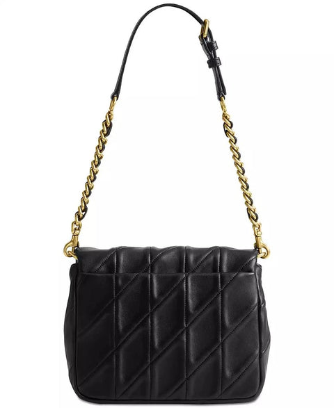 Coach Women's Black Quilted Washed Leather Times Square Mini Tabby Shoulder Bag | Coach In Lebanon