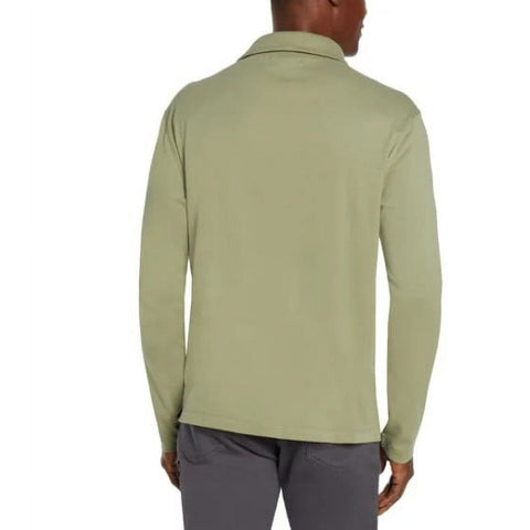 Banana Republic Men's Khaki Green Luxe Polo Neck Long Sleeves Blouse | Banana Republic In Lebanon