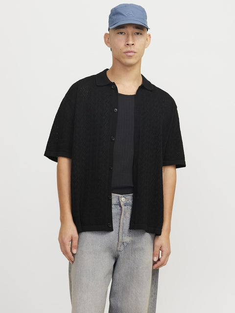 Jack & Jones Men's Black Comfort fit Button Up Shirt|Jack & Jones In Lebanon