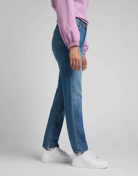 Lee Women's Blue Carol Mid Trashed Jeans | Lee In Lebanon