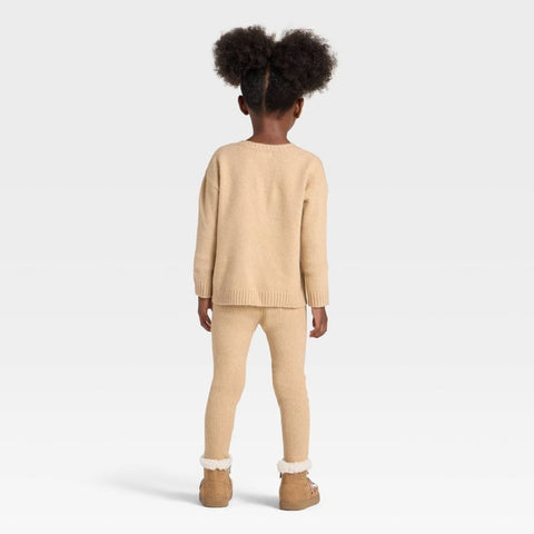 Cat & Jack Girl's Beige Pack Of 2pcs Sweater Top and Bottom Set | Cat & Jack In Lebanon