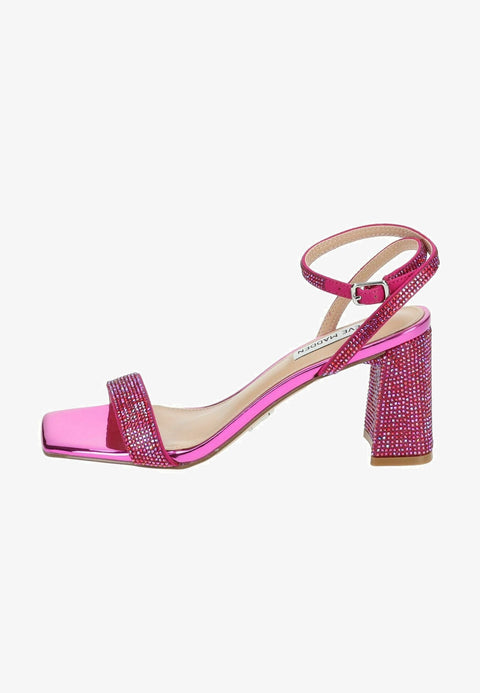 Steve Madden Women's  Pink Iridescent Rhinestone Luxe-R Sandals |Steve Madden In Lebanon