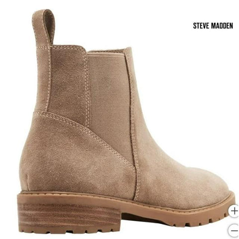 Steve Madden Women's Beige Lorali Leather Gore Boots | Steve Madden In Lebanon
