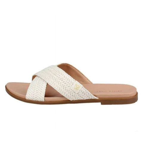 Draper James Women's Off White Alex Raffia Cross Strap Slippers | Draper James In Lebanon