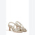 Naturalizer Women's Gold Galaxy Strappy Champagne Heeled Sandals