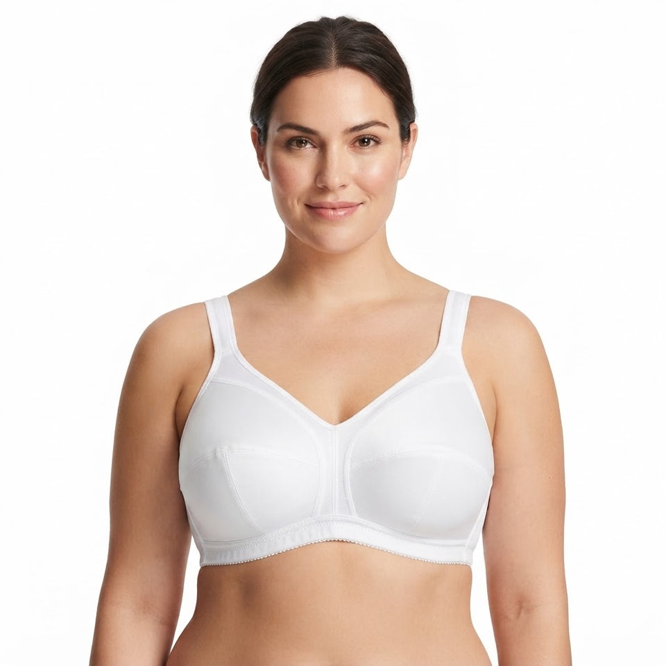 Dominique Women's White Cotton Lined Soft Stretch Bra