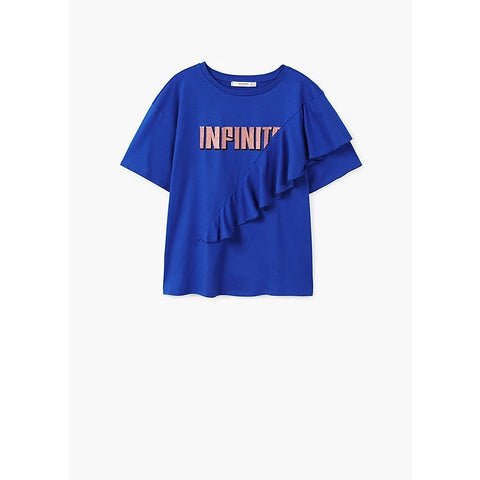 Mango Women's Blue "INFINITE" T-Shirt |Mango In Lebanon