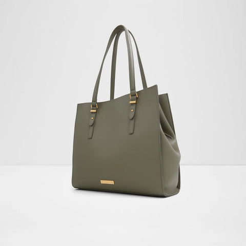 Aldo Women's Khaki Green Feacan Synthetic Large Satchel|Aldo In Lebanon