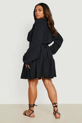 BOOHOO Women's Black Dress XVA2969PLUS FE436
