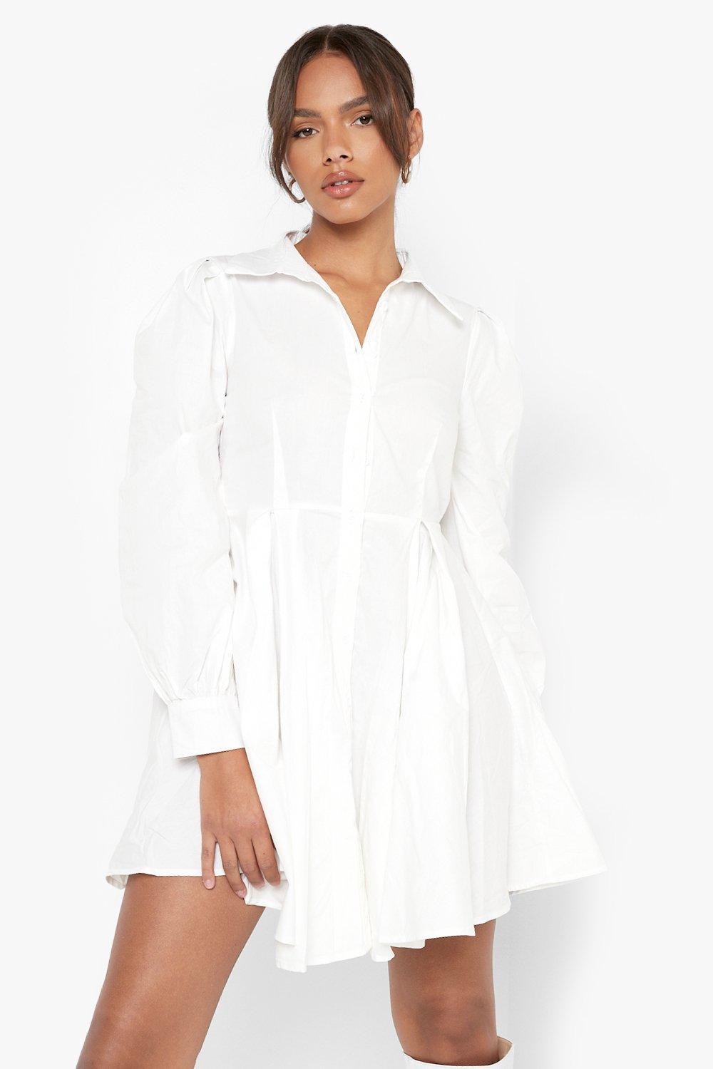 Boohoo Women's White Dress UVSL2 FE279