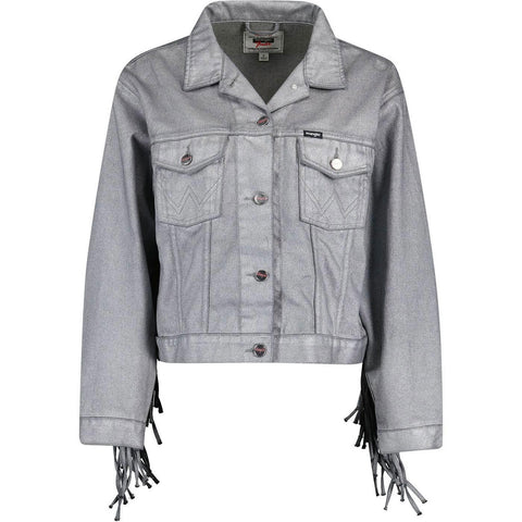 Wrangler Women's Silver Relic Souvenir Retro Fringe Jacket | Wrangler In Lebanon