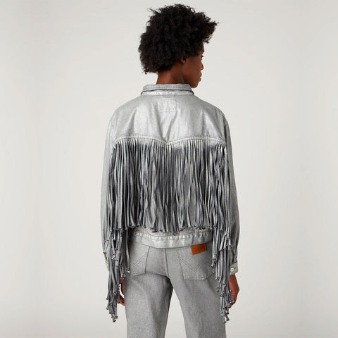 Wrangler Women's Silver Relic Souvenir Retro Fringe Jacket | Wrangler In Lebanon