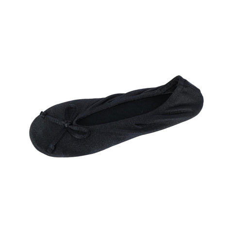 Isotoner Signature Women's Black Satin Ballerina Slipper | Isotoner Signature in Lebanon