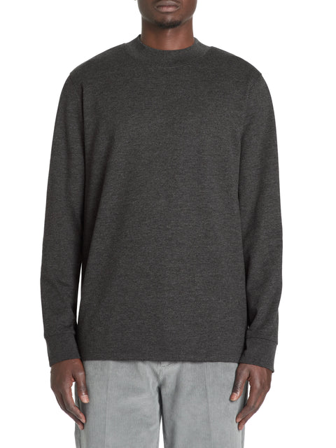 Celio Men's Dark Grey Mock Neck Sweater | Celio In Lebanon