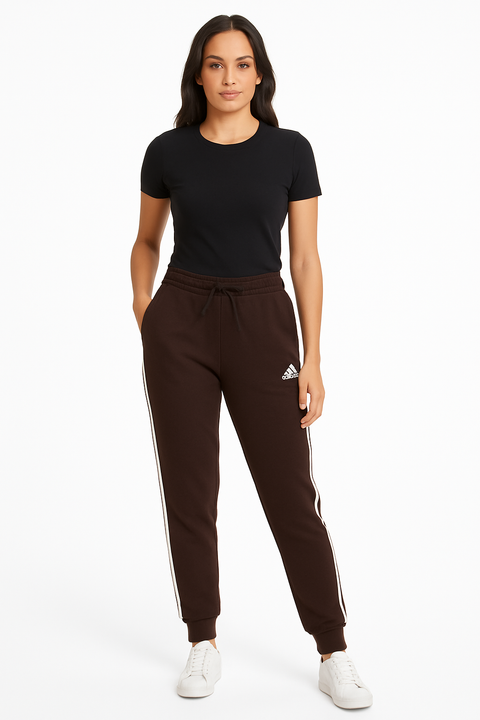 Adidas Women's Brown Slim Fit Tapered Leg Full Length Sweatpant |Adidas In Lebanon