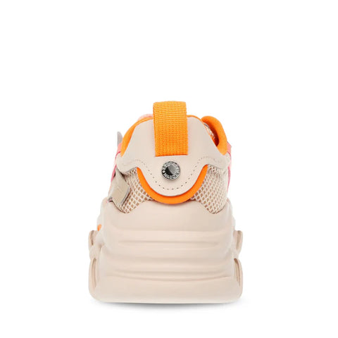 Steve Madden Women's Beige & Orange Possession-E Sneakers | Steve Madden In Lebanon