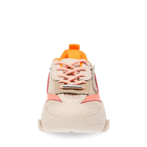 Steve Madden Women's Beige & Orange Possession-E Sneakers | Steve Madden In Lebanon