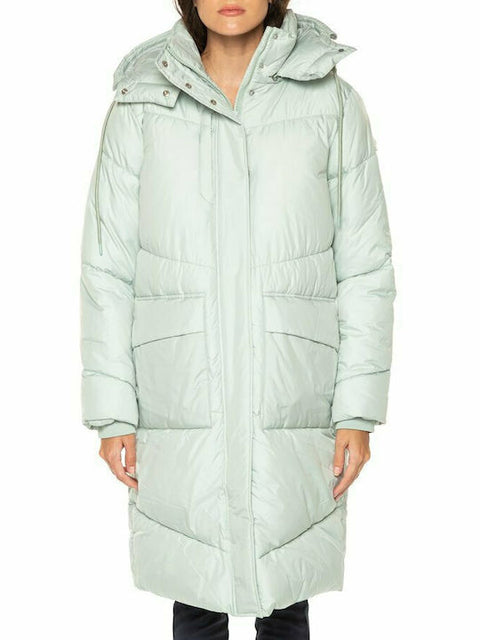 Tom Tailor Women's Mint Green Quilted Hooded Jacket |Tom Tailor In Lebanon