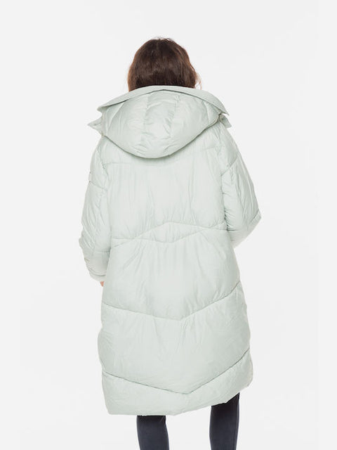 Tom Tailor Women's Mint Green Quilted Hooded Jacket |Tom Tailor In Lebanon