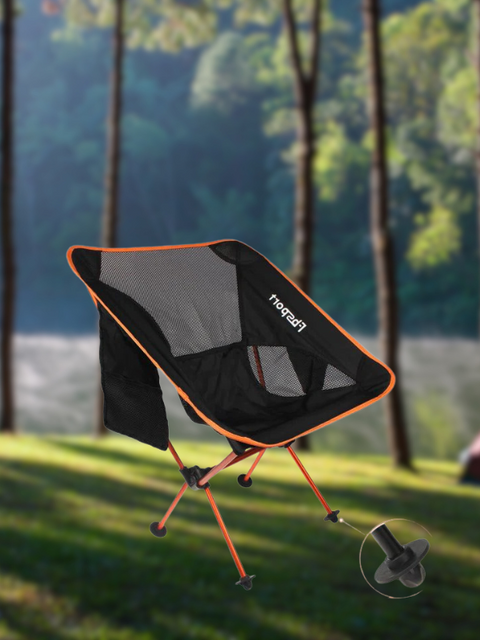 FBSPORT Small Folding Camping Chairs Ultimate Portable Lightweight, Collapsible Travelling Chairs Lawn Chairs with Carry Bag, Set of 2 AM118