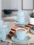 SD Home Light Blue Coffee Cup Set (6 Cups, 6 Saucers) 275KRM1226