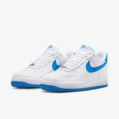 Nike Men's White and Blue Air Force 1 '07 Sneakers | Nike In Lebanon