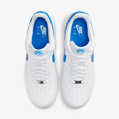 Nike Men's White and Blue Air Force 1 '07 Sneakers | Nike In Lebanon