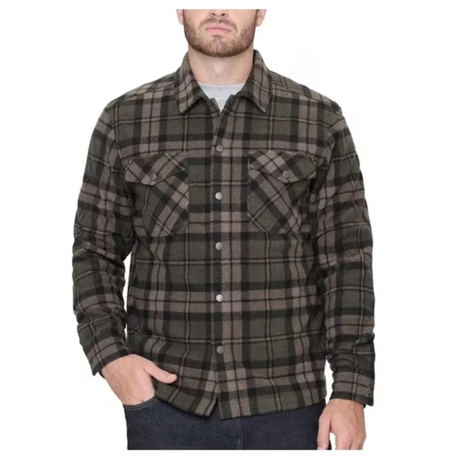 The BC Clothing Co Men's Multicolor Textured Flannel With Pocket Overshirt