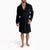 Hanes Men's Black Plush Fleece Shawl Collar Belted Sleep Robe