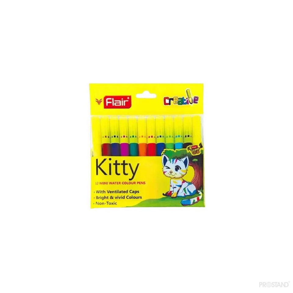 Flair Kitty 12 Mini Water Color Pens FA8019