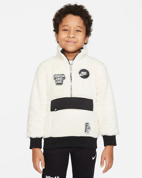 Nike Boy's White Sherpa Sweatshirt |Nike In Lebanon