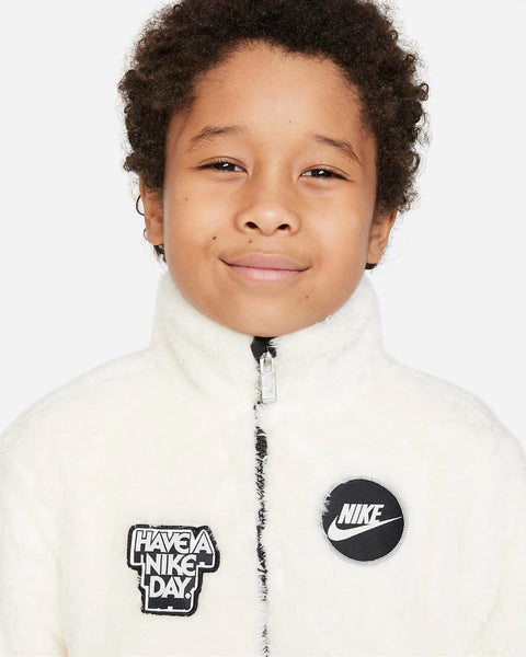 Nike Boy's White Sherpa Sweatshirt |Nike In Lebanon