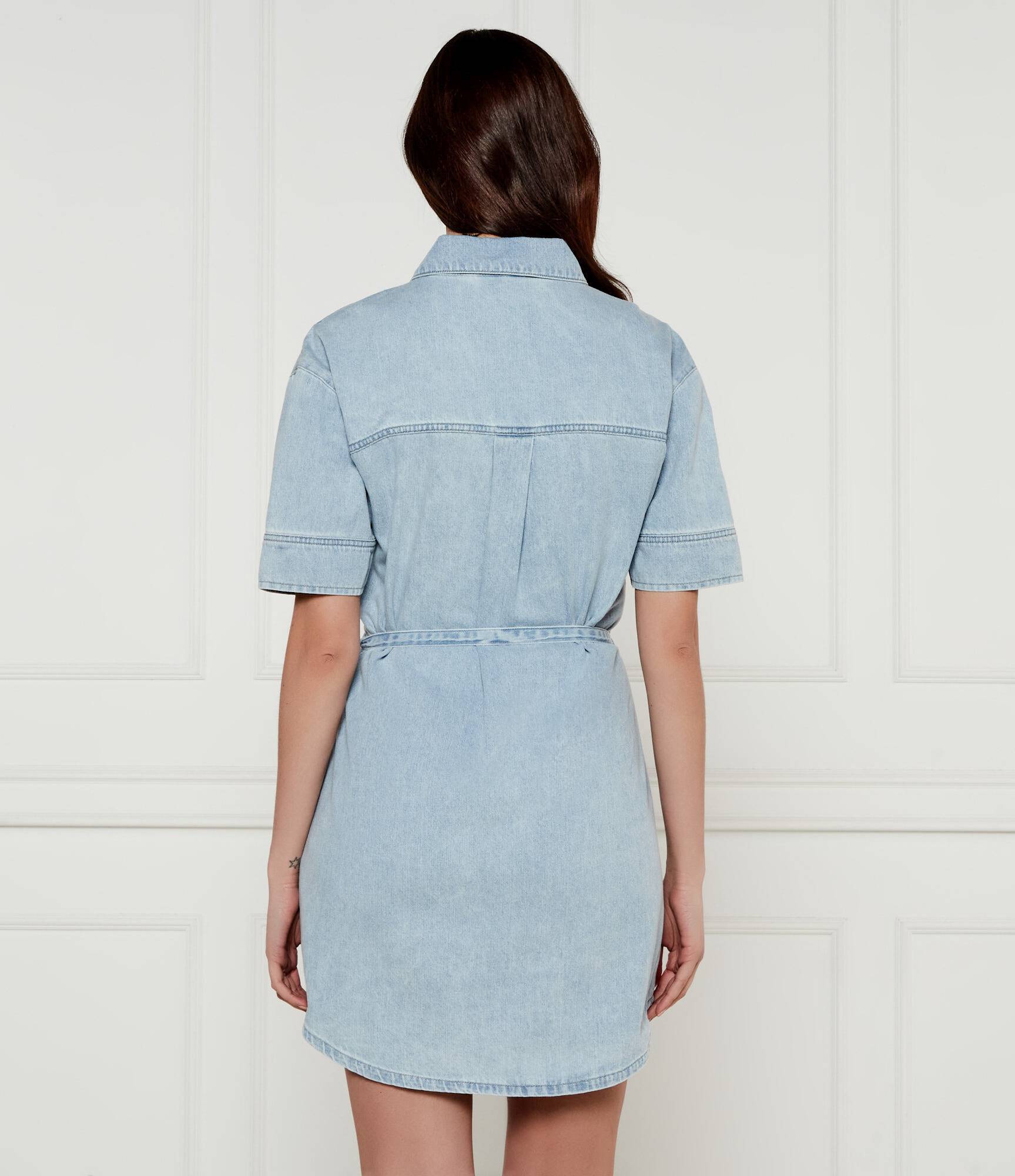 DKNY Women's Blue Denim Belted Dress  | DKNY In Lebanon