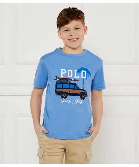 Polo Ralph Lauren Boy's Blue logo print T-Shirt | Polo Ralph Lauren  in Lebanon