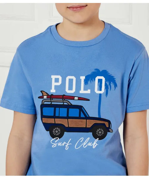 Polo Ralph Lauren Boy's Blue logo print T-Shirt | Polo Ralph Lauren  in Lebanon