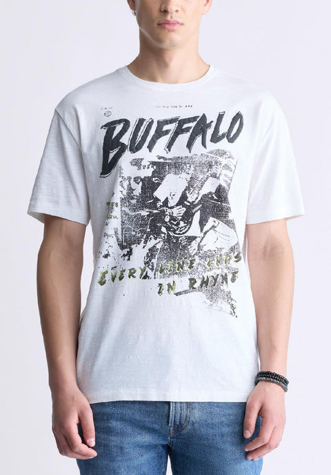 Buffalo David Bitton Men's White Short-Sleeve Graphic T-Shirt | Buffalo David Bitton  in Lebanon