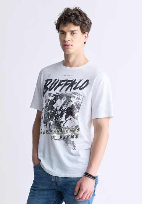 Buffalo David Bitton Men's White Short-Sleeve Graphic T-Shirt | Buffalo David Bitton  in Lebanon
