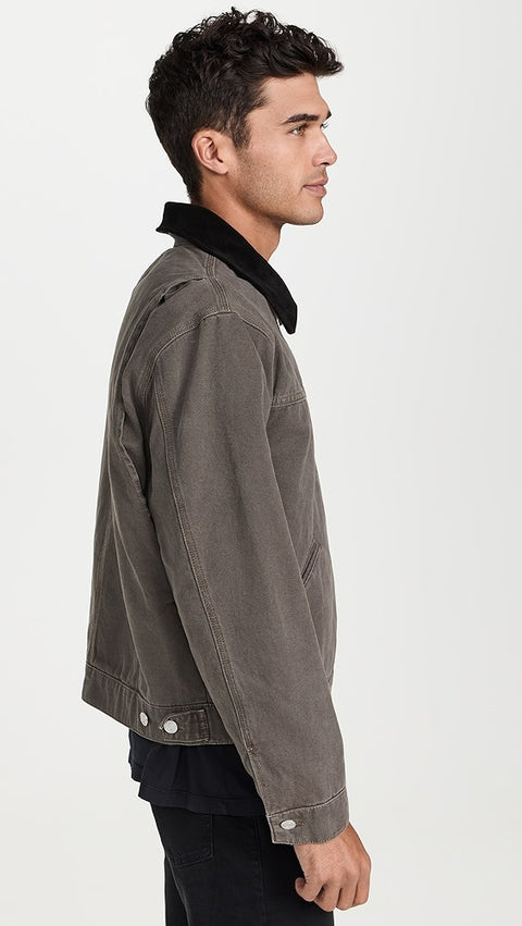Frame Men's Dark Grey Canvas Workwear Jacket | Frame in Lebanon