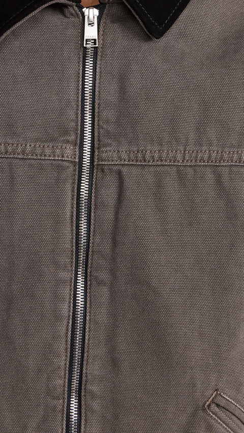 Frame Men's Dark Grey Canvas Workwear Jacket | Frame in Lebanon