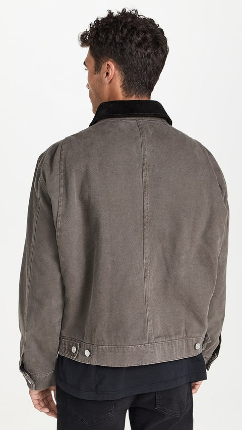 Frame Men's Dark Grey Canvas Workwear Jacket | Frame in Lebanon