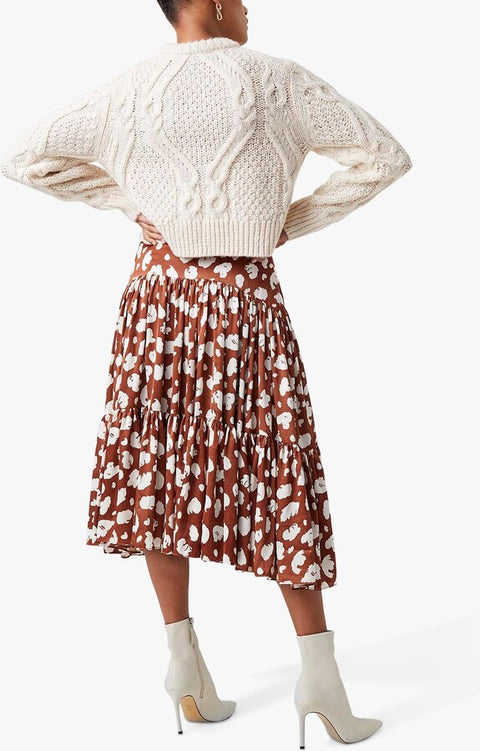 French Connection Women's Brown Skirt AMF2236 LR36
