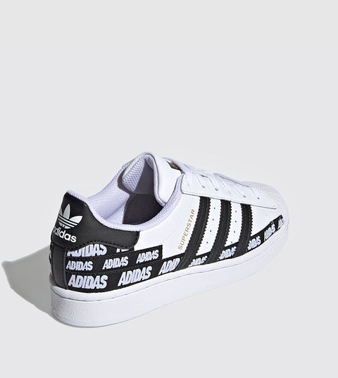 Adidas Unisex Superstar Wordmark Heel Stripe Cloud White Sneakers | Adidas In Lebanon