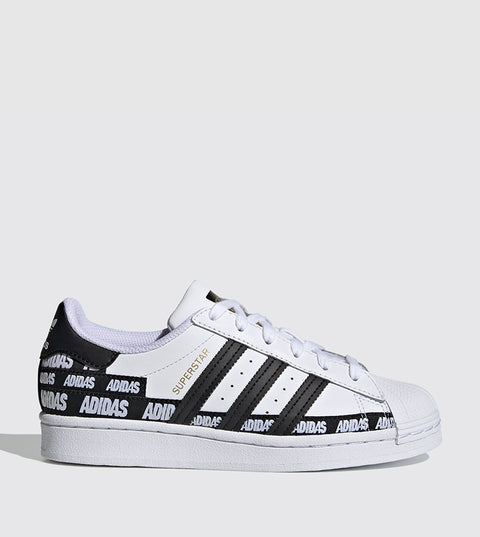 Adidas Unisex Superstar Wordmark Heel Stripe Cloud White Sneakers | Adidas In Lebanon