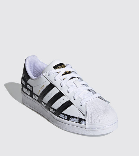 Adidas Unisex Superstar Wordmark Heel Stripe Cloud White Sneakers | Adidas In Lebanon