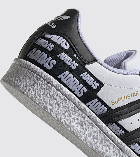 Adidas Unisex Superstar Wordmark Heel Stripe Cloud White Sneakers | Adidas In Lebanon