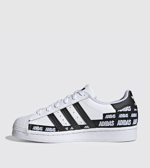 Adidas Unisex Superstar Wordmark Heel Stripe Cloud White Sneakers | Adidas In Lebanon