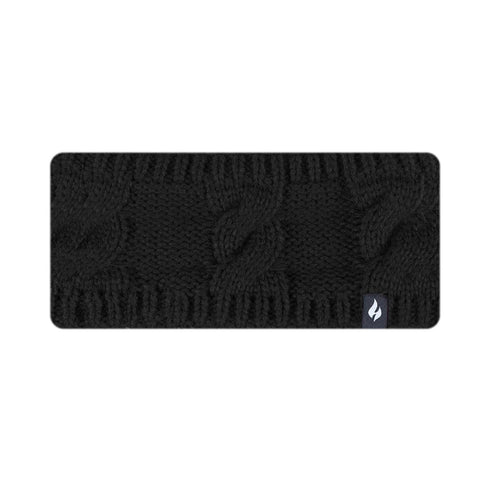 Heat Holders Women's Black Alta Cable Knit Headband | Heat Holders In Lebanon