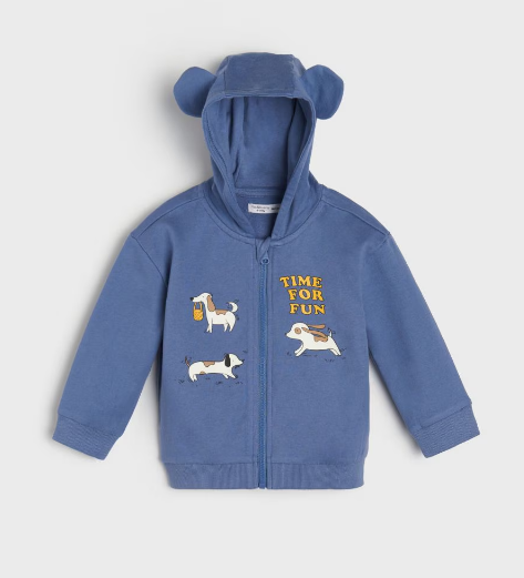 Sinsay Baby Boy's Dark Grey Zippered  Sweatshirt | Sinsay In Lebanon
